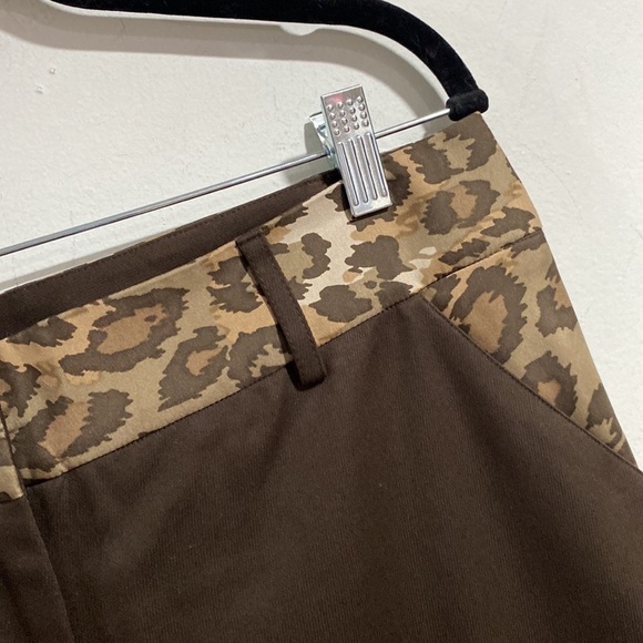 Diane Von Furstenberg pants trousers slacks NEW silk trim brown wide leg size 10 - Picture 2 of 6